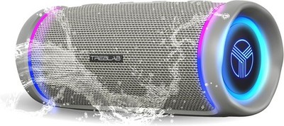 TREBLAB HD77 Gray - Portable Wireless Bluetooth Speaker, 30W Stereo, 20H Battery