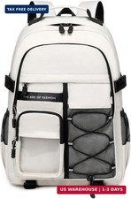 Laptop Backpack Boys Teen Bookbag Kids Middle Schoolbag Women Men 18in Grey