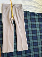 Vintage Levi  s 517 Bootcut Khaki Beige Polyester Pants Made In USA Mens 33X29