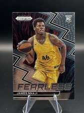 2023-24 Panini Prizm Draft Picks James Nnaji RC Rookie Trading Card Fearless NBA