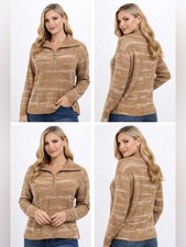 NWT Talbots Half-Zip Pullover Speckled Space ...
