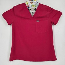 Figs Scrub Top Womens Small Catarina One Pocket Ultra Rose Pink Uniforms