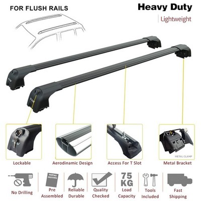For Lexus GX460 (2019-2023) Roof Rack Cross Bars Flush Rail Fix