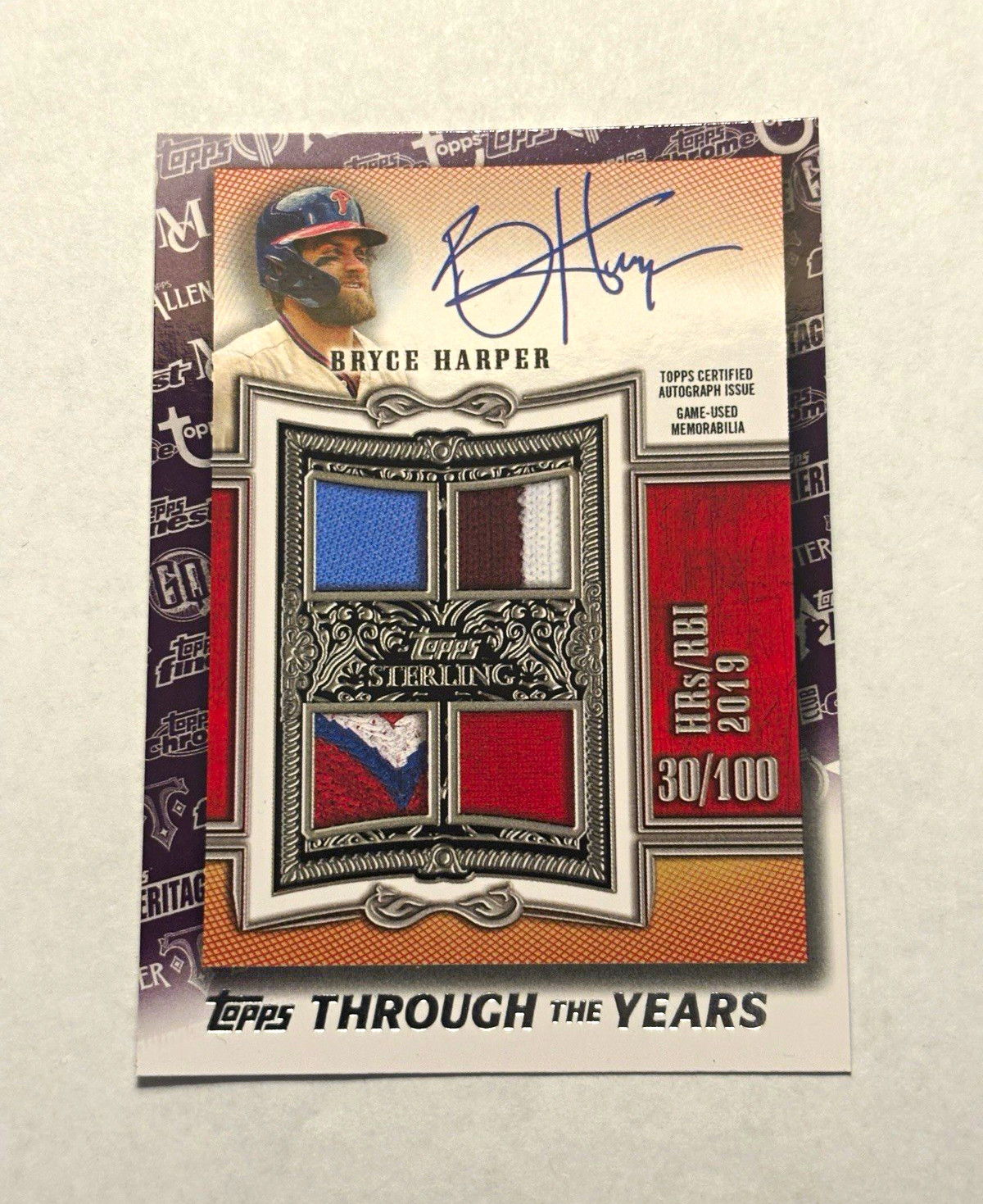 Topps 2021 Bryce Harper Phillies TTY-8 Through the Years 