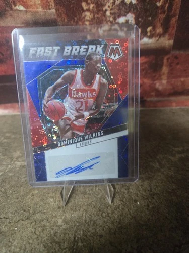 Dominique Wilkins 2024-25 Panini Mosaic Fast Break Auto Atlanta Hawks #/25