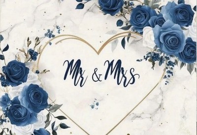 Mr &Mrs Leinwand Foto Hintergrund Hochzeit Ehe Feier 300x210cm