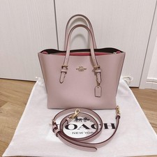 Coach Mollie Tote Bag Dull Pink Leather Straps New 2023 Outlet