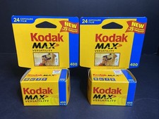 2- Vintage Kodak Max 400 24 Exposure Color Film Lot - NOS UNOPENED EXPIRED 2003