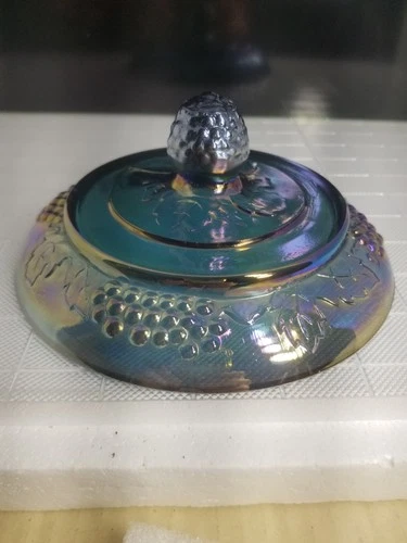 Indiana Glass Harvest Grapes LID ONLY for 10" Compote * Amethyst Carnival * 0602