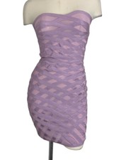 Fashion Nova Bandage Strapless Dress Lavender Size Small No Lining 