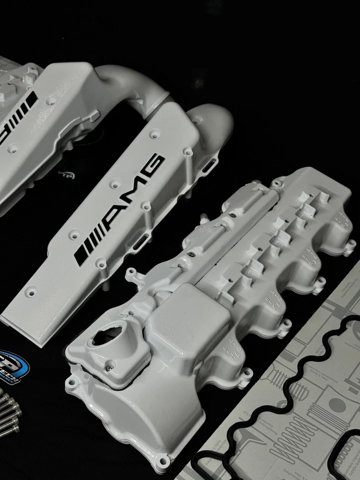E55 AMG M113K Polar White Valve Covers and surge Tanks E55 G55 S55 SL55 AMG Perf - Image 4 of 4