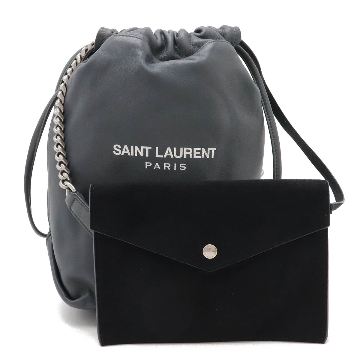 AUTENTICA BORSA A TRACOLLA SAINT LAURENT PARIS YSL ORSACCHIOTTO PICCOLA CATENA CON COULISSE 583328