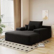 Modern Sofa Bed Lounger for Living Room Bedroom No Assembly Required Corduroy