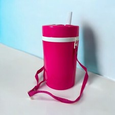 38.5 oz / 1138ml - Pink Double Wall Removable Strap Canteen Bottle w/ Spout