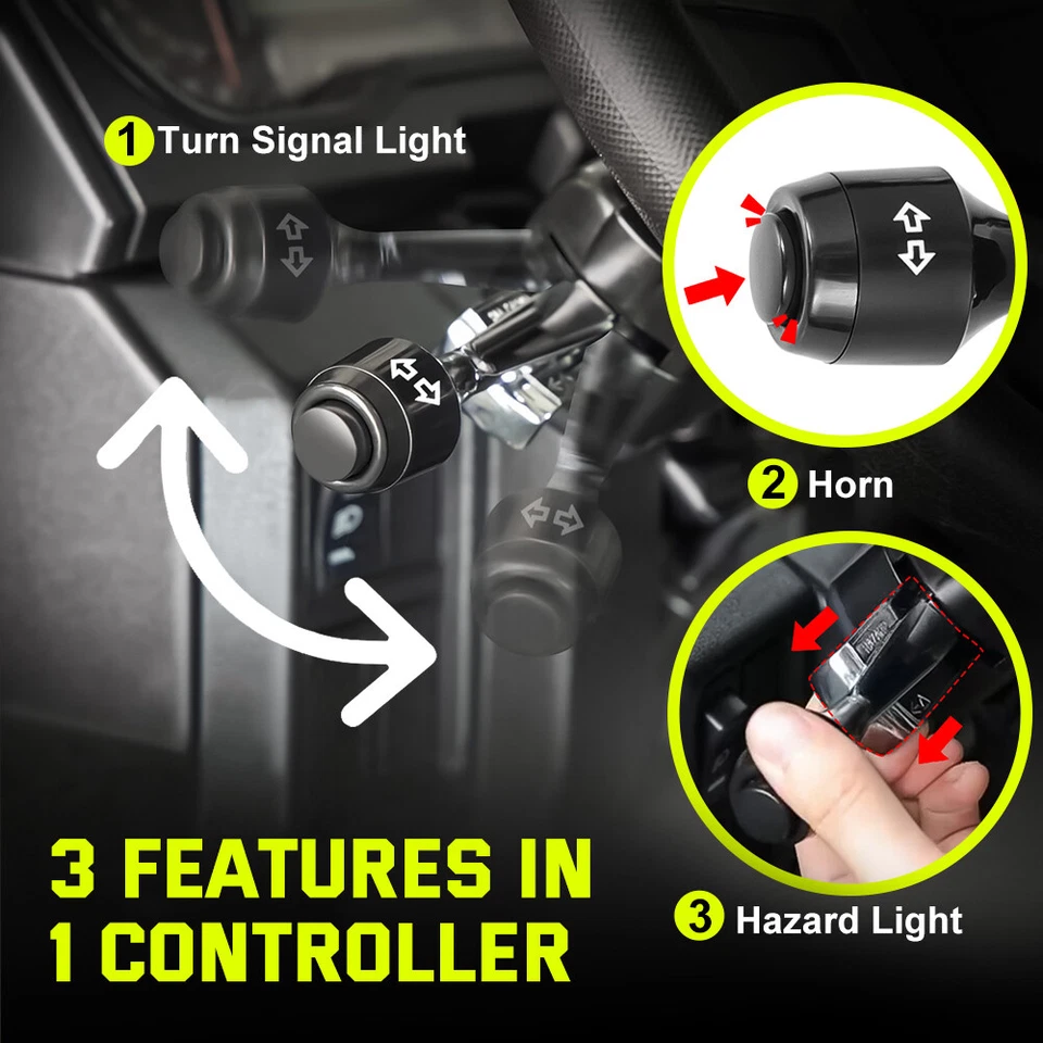 Комплект указателей поворота для вездеходов Street Legal со светодиодными мигалками указателей поворота SXS - Изображение 3 из 4