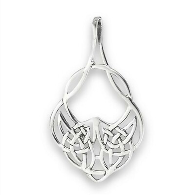 Celtic Phoenix Knot Necklace Womens 925 Sterling Silver Norse