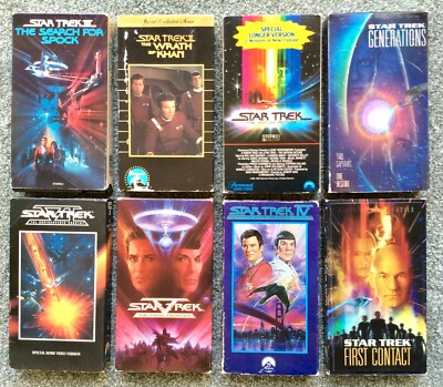 Star Trek  VHS - Lot Of 8 Classic Episodes - Paramount -  Very Good Condition
