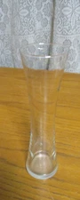 Clear Glass Bud Vase - Slight Flare - 8" tall