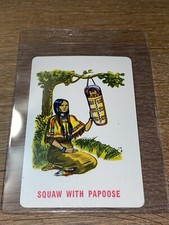 Vintage 1960 Cowboys  Indians Card Game Playing Card   Educards RARE CONDITION