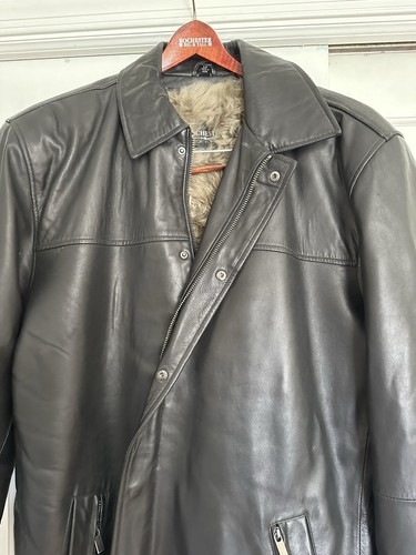 Rochester Leather Fur Biker Jacket - Picture 8 of 9