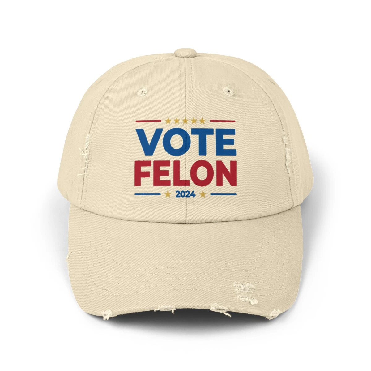 Vote Felon 2024 President Donald J Trump Unisex Distressed Cap
