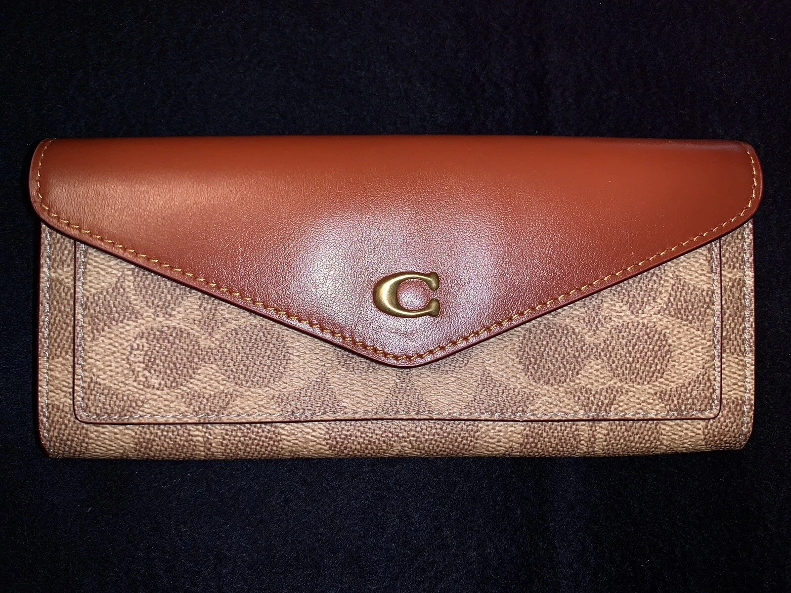 Coach WYN Portafoglio morbido firma tela Colorblock