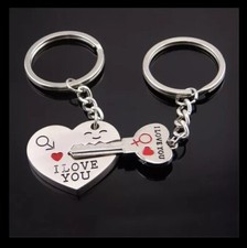2pcs I LOVE YOU Heart-Key Keychain women men valentine's day gift