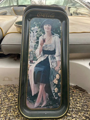 Vintage Coca - Cola Tray 1921 Advertising Rereleased 1973 Tin, Metal, Woman