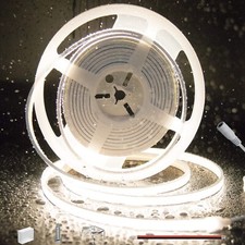 PAUTIX COB LED Strip Neon Rope Light 16.4ft/5m, 4000K White 504 LEDs/m 24V,Si...