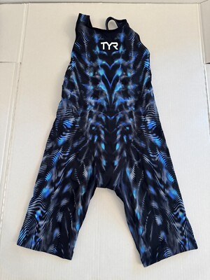 TYR Women's Venzo Genesis Closed Back Technical Swimsuit Steel Blue Size 25