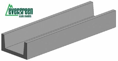 Evergreen Scale Models Models U-Profil, 35 cm 4,8 x 1,6 mm - 3/16  3 Stück   266