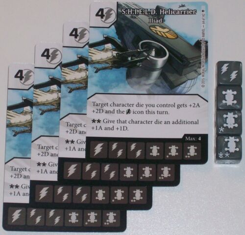 4 x SHIELD HELICARRIER ILLIAD 64/142 Age Of Ultron Dice Masters - Photo 1 sur 1