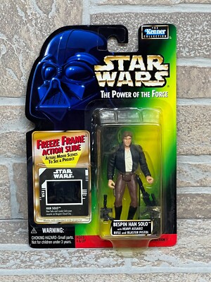 Star Wars Han Solo Bespin Action Figure POTF Kenner Hologram 1997 Freeze Frame
