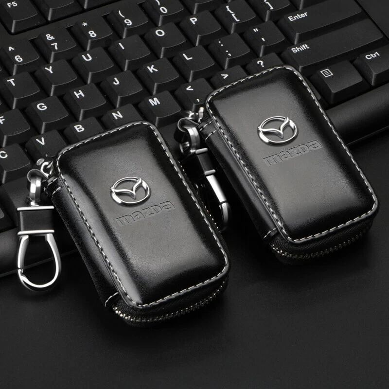 Funda para llaves de cuero para Mazda bolsa mando a distancia llavero cubierta protección accesorios de coche Foto 2 de 4