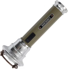 Barebones Living Vintage Green Aluminum Water Resistant Flashlight Pack 290