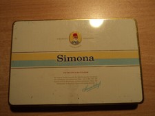 antike Zigarettendose Simon Arzt Simona nikotinarm Blechdose
