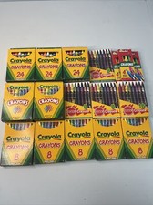 LOT OF 17 Boxes OF VINTAGE CRAYONS -A9