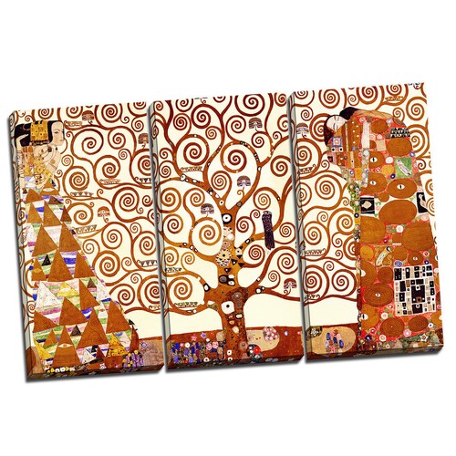 Stretched Framed Tree of Life canvas prints Split print Gustav Klimt home art - Bild 3 von 3