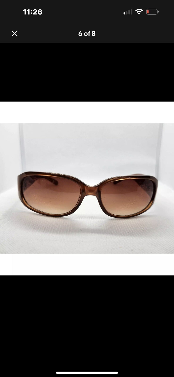 Copper Brown Elle Rectangular Square Sunglasses f… - image 1