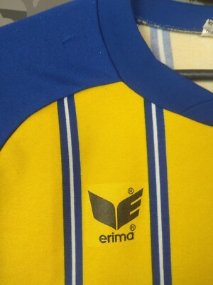 Maillot De Foot Vintage Erima Jaune Et Noir Homme Taille XL - Parfait état