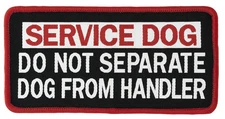 K16 DO NOT SEPARATE DOG FROM HANDLER Large Sew-On (58871) Patch FREE SHIPPING