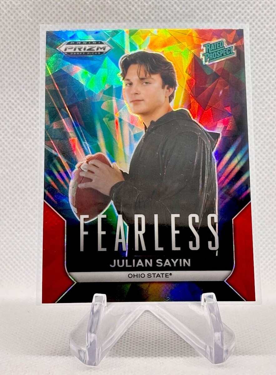 2024 Panini Prizm Draft Picks Julian Sayin Fearless Insert Red Ice