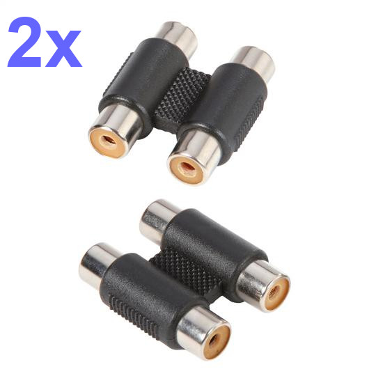 Thumbnail - 2x Adapter 2 X Mono Cinch Female Auf 2 X Mono Cinch Female Adam Hall