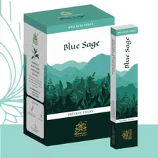 Himalaya Blue Sage Premium Agarbatti Incense Stick Home Puja Fragrances 12 Pcs