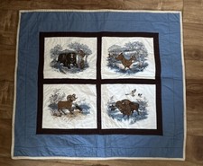 Vintage Quilted Table Topper Handmade 27x30  Country Core