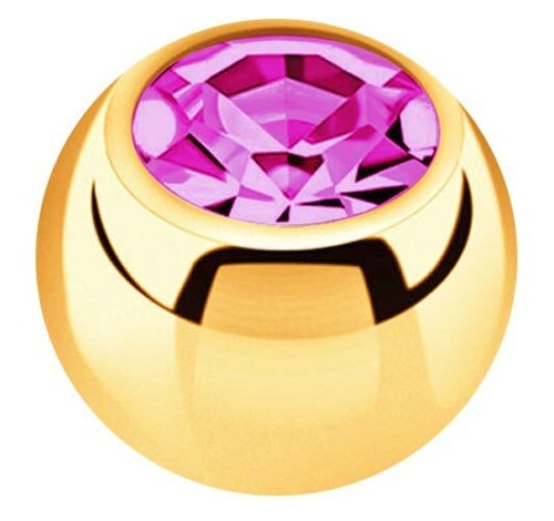 Set 2 Piercing Gioielli Vite Palle Placcato Oro IN 1,6x5mm con Zirconia Crystal - Foto 31 di 36