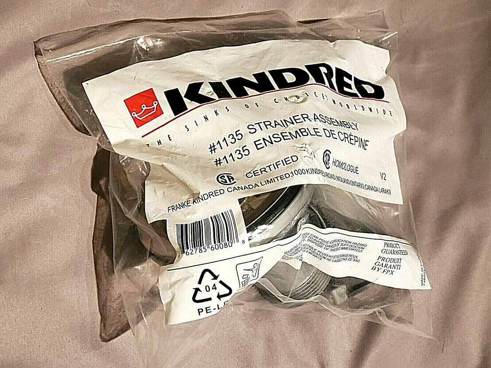 Kindred 1135 3,5" Strainer Assembly Kit For Stainless Steel Sink #1135 Foto 2 de 3