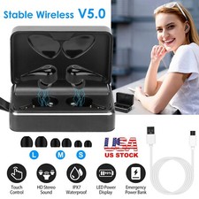 Wireless V5.0 Earbuds Waterproof Stereo Headsets TWS Noise Canceling Earbuds US