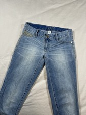 Cache Women  s Embellished Gold Studded Capri Jeans Size 2