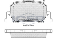 Bremsbelagsatz Hinten Akebono-System FüR Lexus ES Toyota Camry 00-02 04466-32040